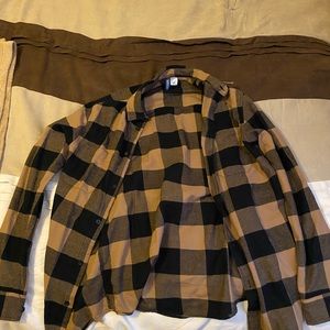 H&M Black and Brown Flannel